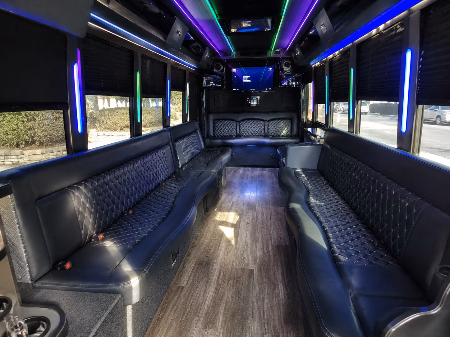 hemet 15 passenger party bus interior