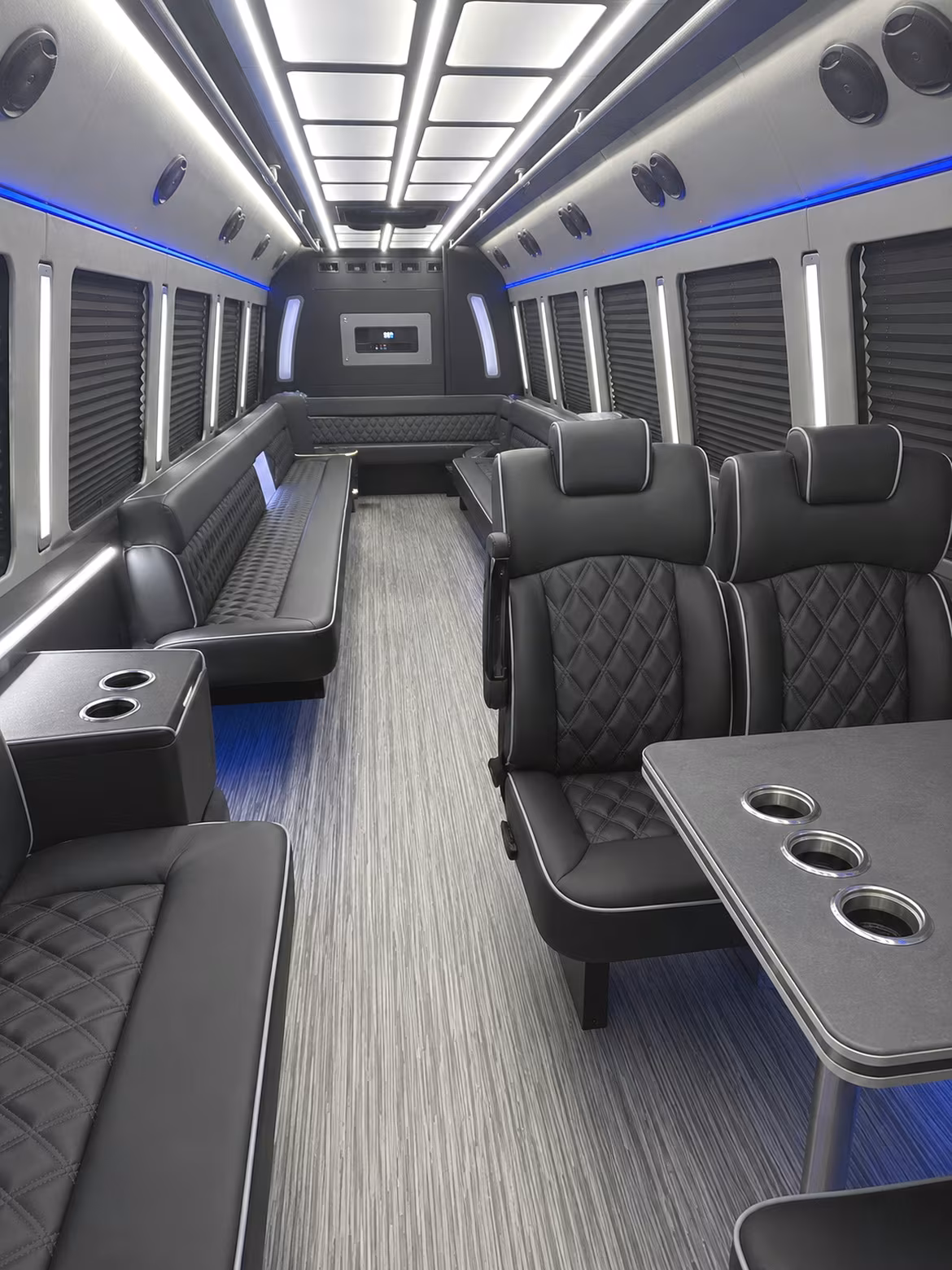 hemet 25 passenger party bus inside