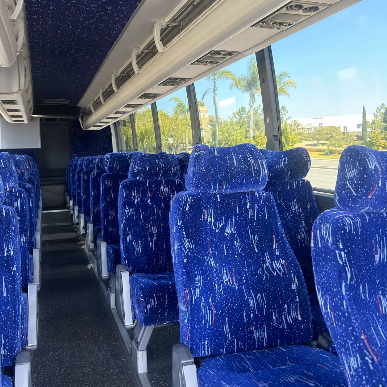 hemet charter bus rental interior
